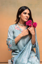 Juniper Mint Meadow Elegance Kurta Pant And Dupatta Set | Grocsy
