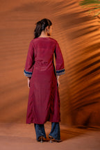 Juniper Noor Jaal Printed Long Kurta | Grocsy