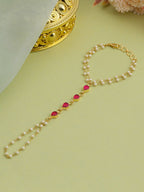 Ruby Raang Mannat Pearl Haath Phool | Grocsy