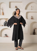 Juniper Noir Bloom Kaftan Kurta Pant Set | Grocsy