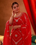 Juniper Magenta Viscose Straight Kurta Pant And Dupatta Set With Gota Patti & Sequence Work | Grocsy