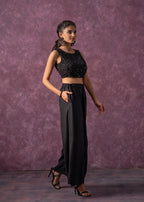 Juniper Black Midnight Muse Embellished Crop Top | Grocsy