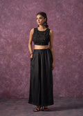 Juniper Black Midnight Muse Embellished Crop Top | Grocsy