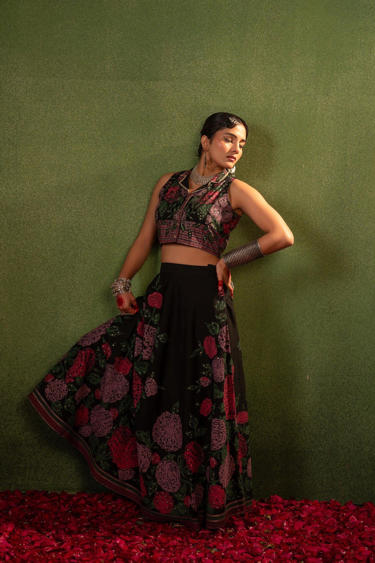 Juniper Contemporary Printed Top Skirt Set | Grocsy