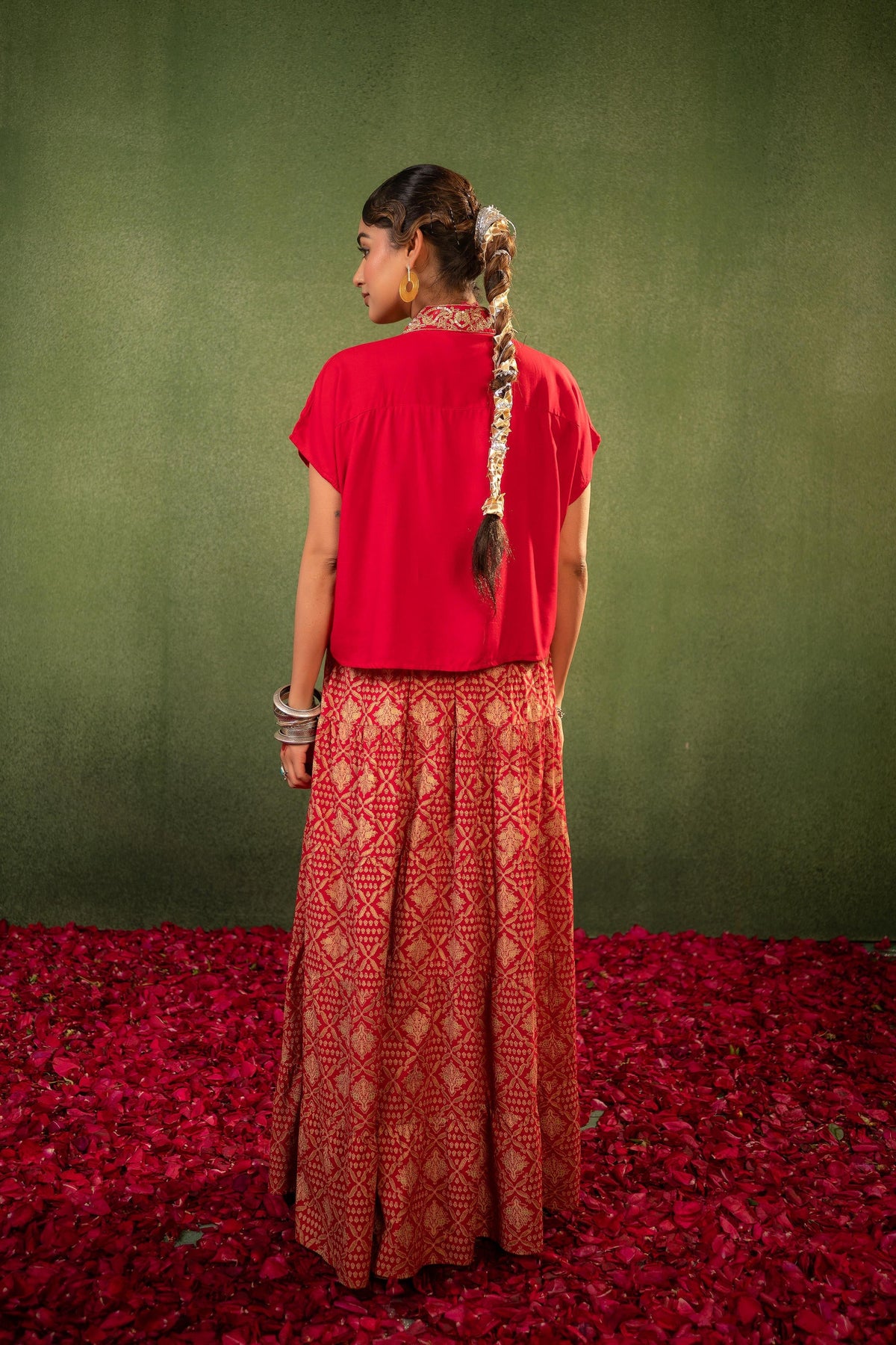 Juniper Virasat Printed Skirt Set | Grocsy