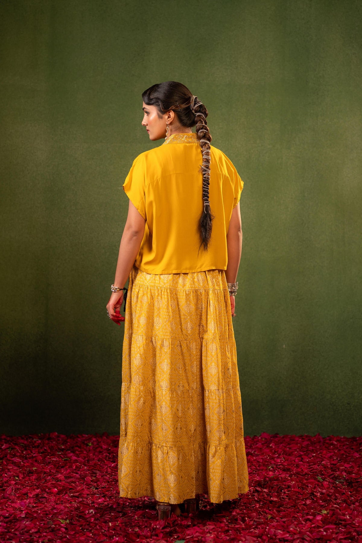 Juniper Virasat Printed Skirt Set | Grocsy