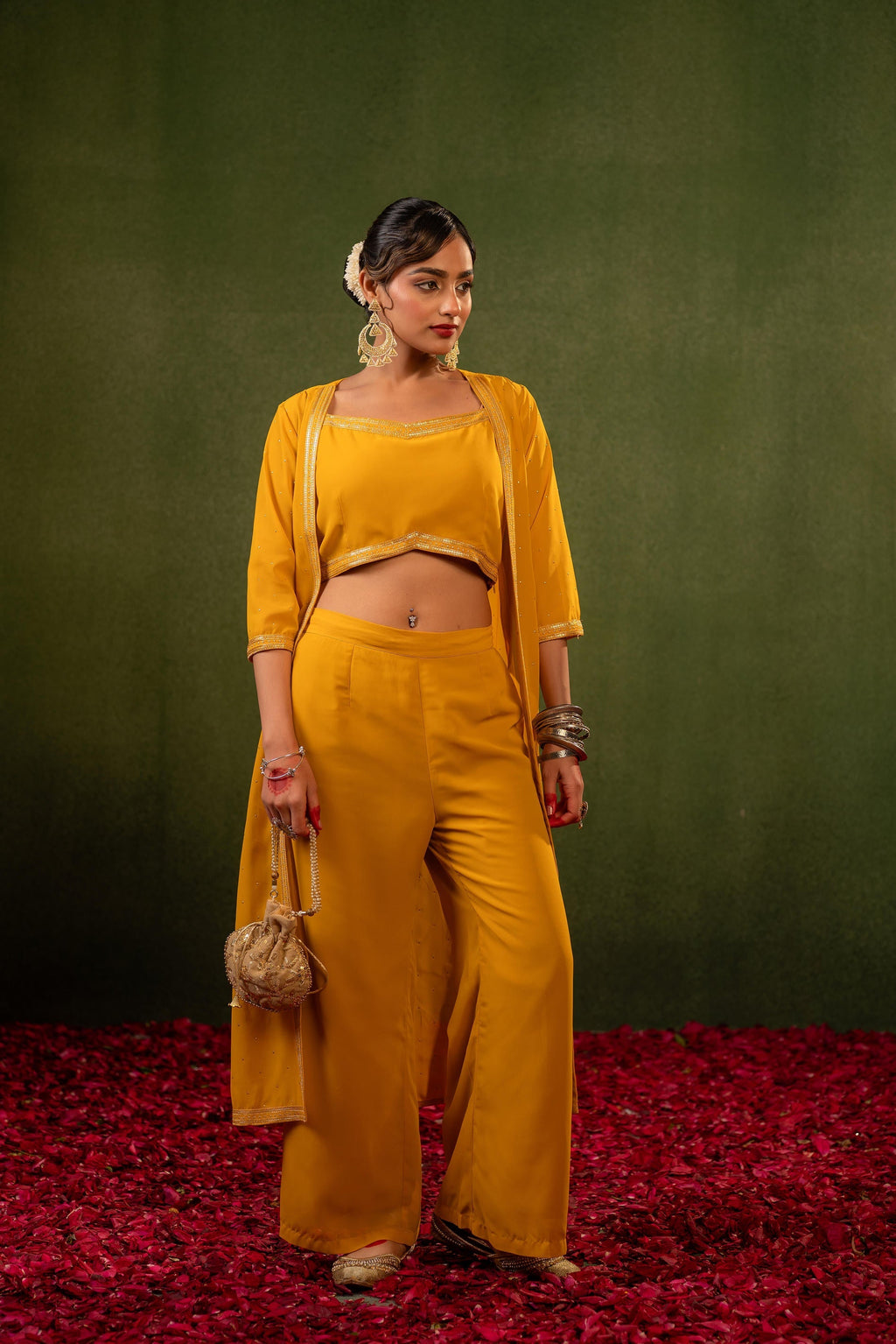Juniper Mustard Aura Co-Ord Set | Grocsy