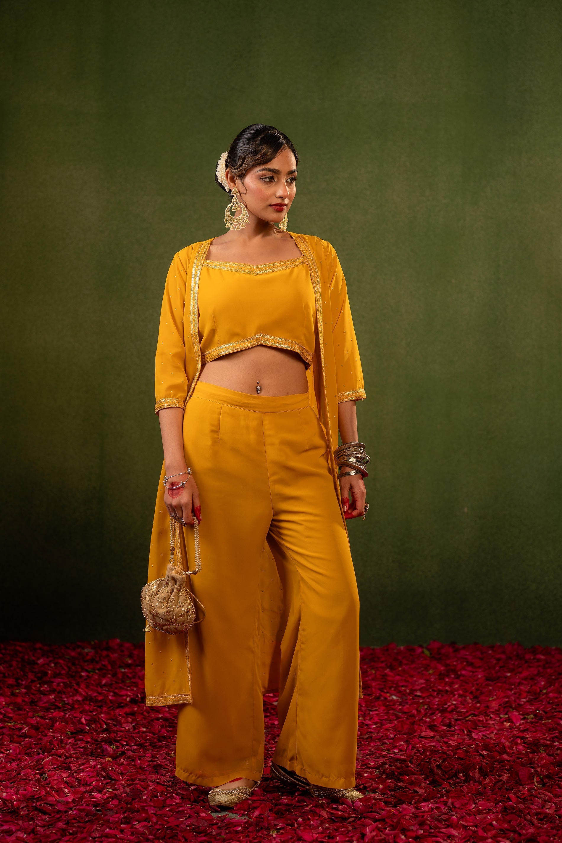 Juniper Mustard Aura Co-Ord Set | Grocsy