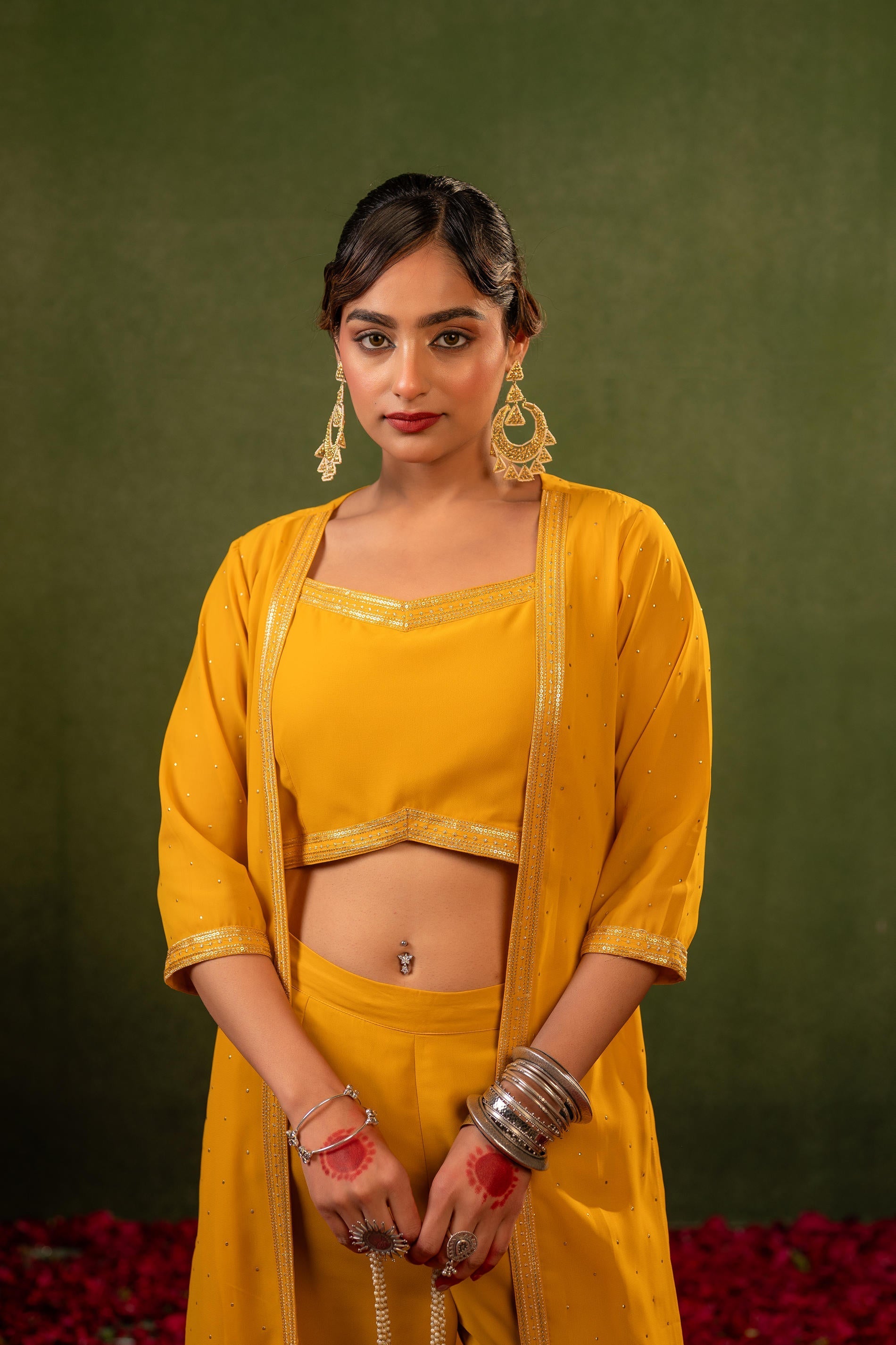 Juniper Mustard Aura Co-Ord Set | Grocsy