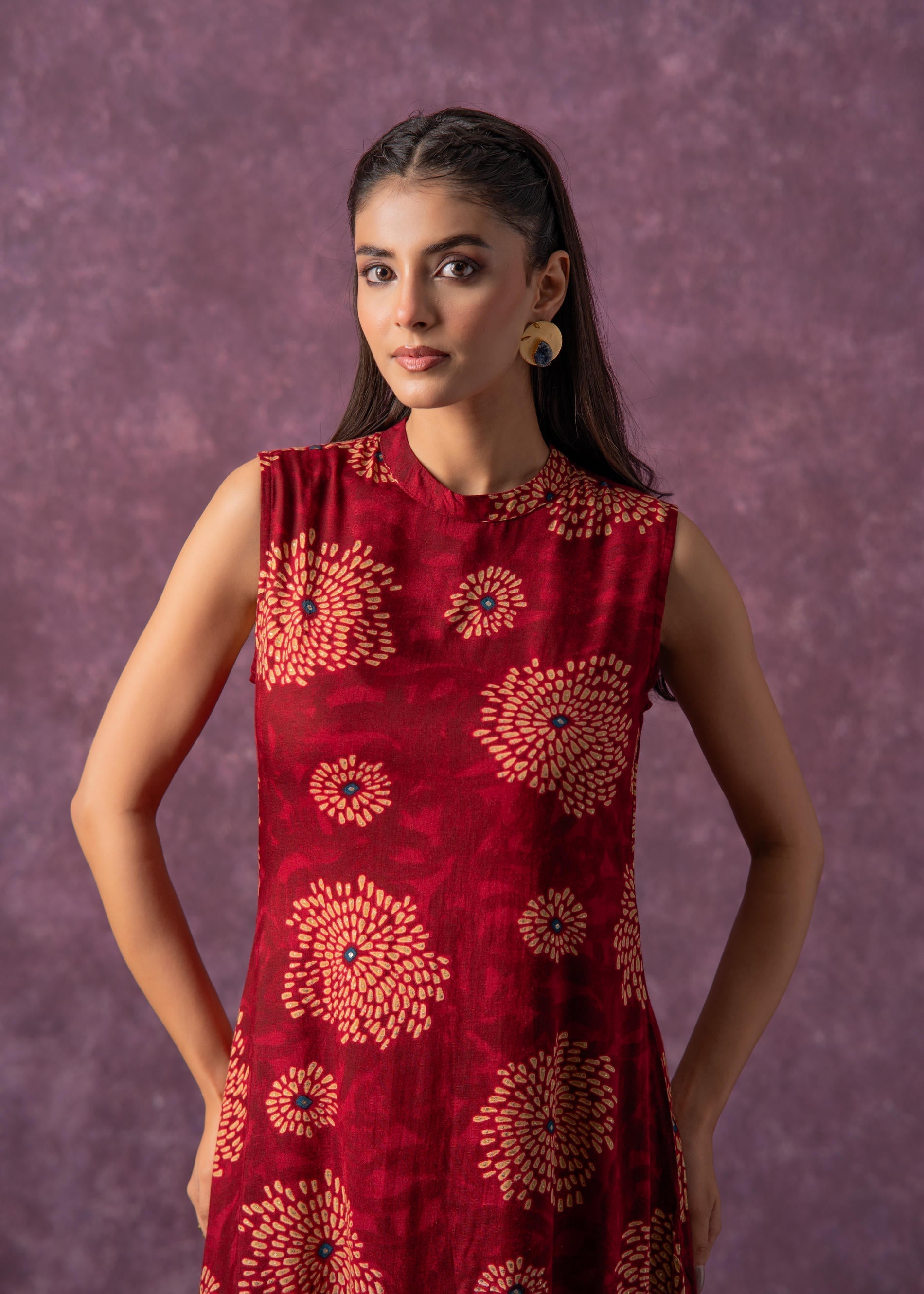 Juniper Women's Fuchsia Floral Printed Kurta With Pant Set | Grocsy