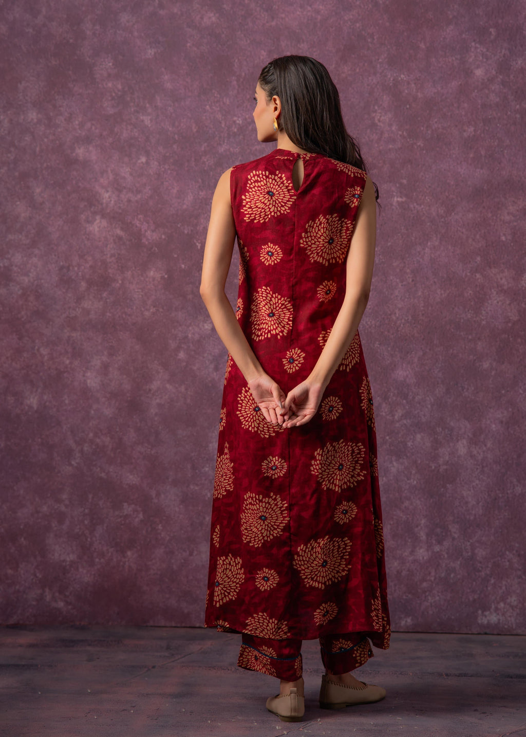 Juniper Women's Fuchsia Floral Printed Kurta With Pant Set | Grocsy