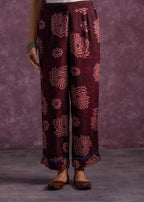 Juniper Women'S Purple Floral Printed Kurta With Pant Set | Grocsy
