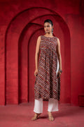 Juniper Women'S Pink Ethnic Motif Printed Sleeveless Kurta | Grocsy