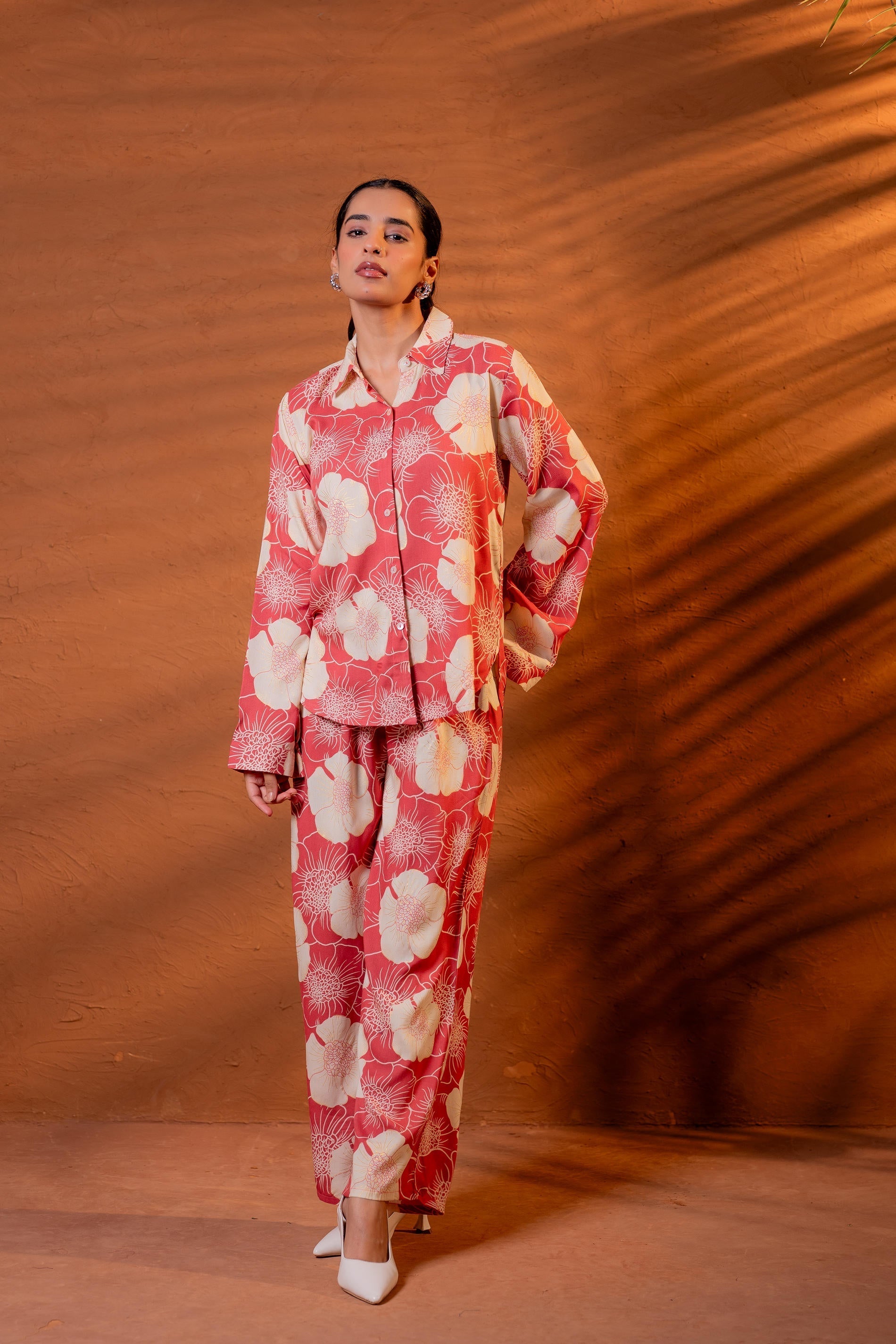 Juniper Women Relaxed Fit Floral Printed Co-Ord Set | Grocsy