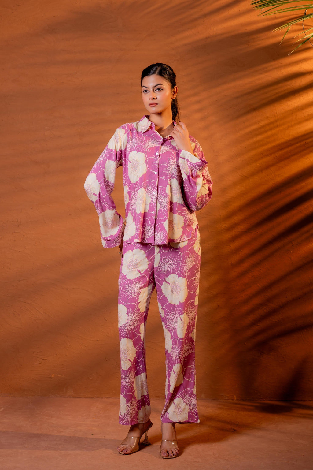 Juniper Women Relaxed Fit Floral Printed Co-Ord Set | Grocsy