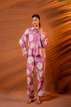 Juniper Women Relaxed Fit Floral Printed Co-Ord Set | Grocsy