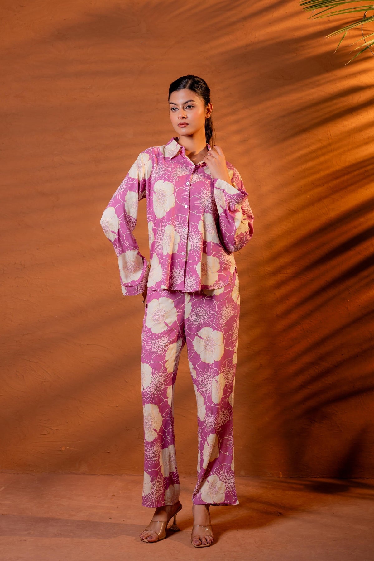 Juniper Women Relaxed Fit Floral Printed Co-Ord Set | Grocsy