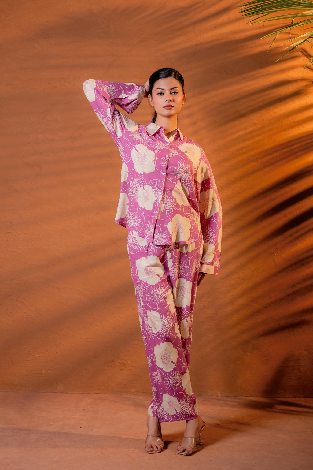 Juniper Women Relaxed Fit Floral Printed Co-Ord Set | Grocsy