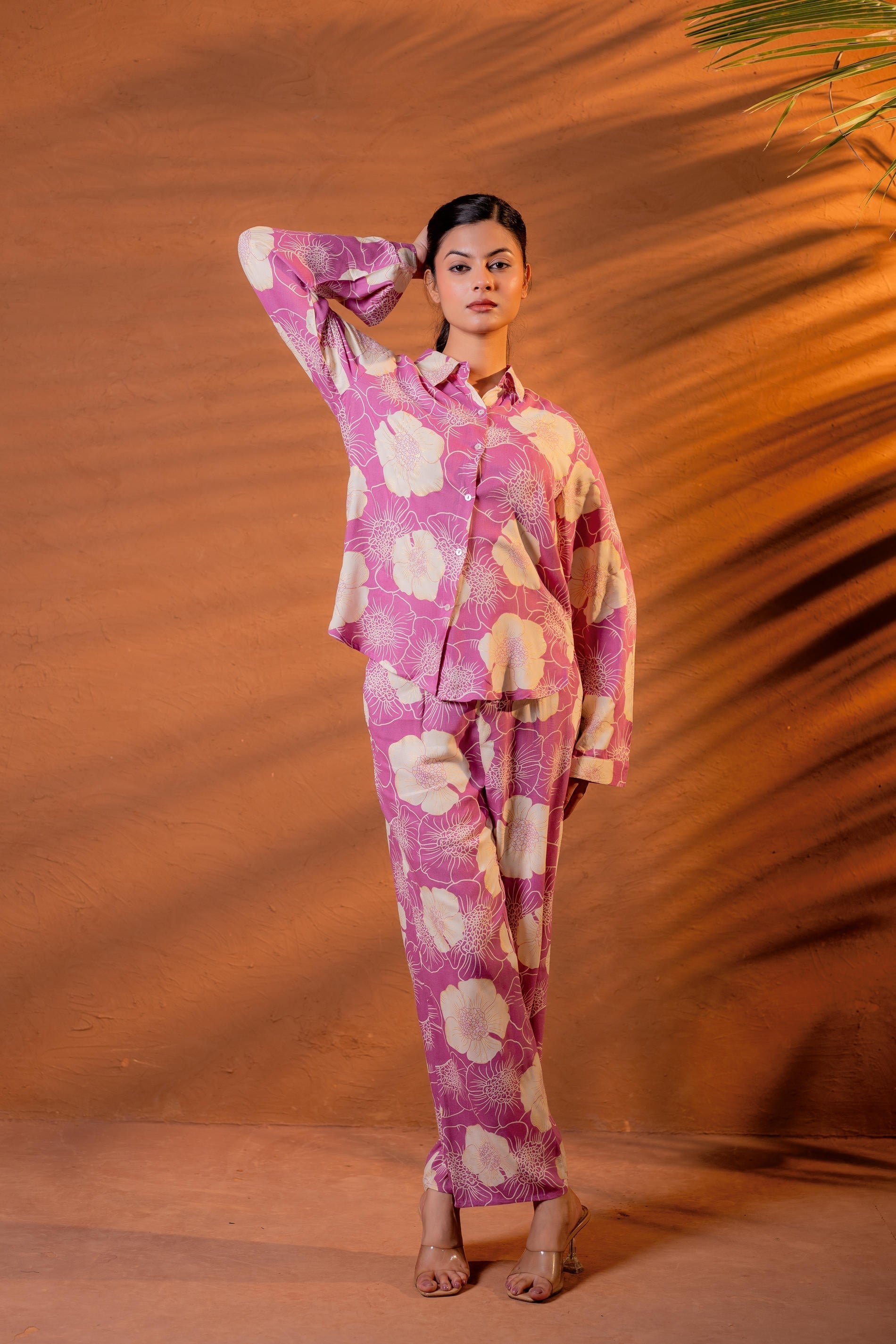 Juniper Women Relaxed Fit Floral Printed Co-Ord Set | Grocsy