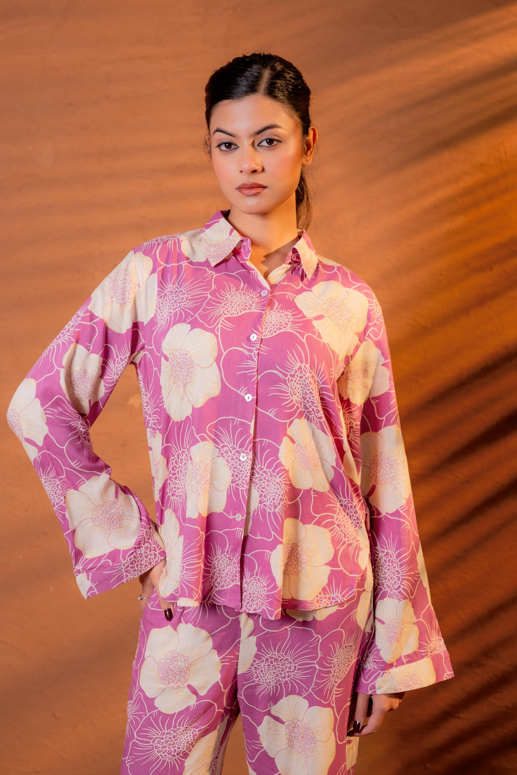 Juniper Women Relaxed Fit Floral Printed Co-Ord Set | Grocsy