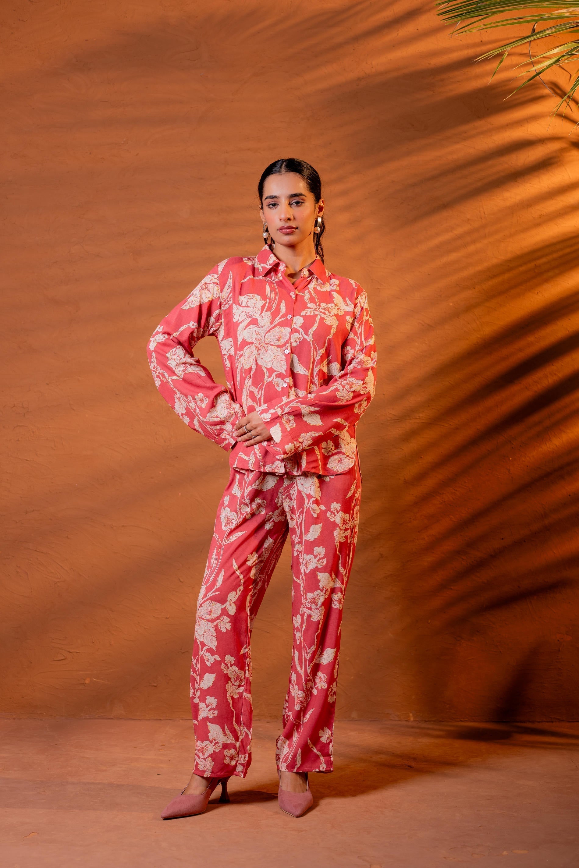 Juniper Women Relaxed Fit Floral Printed Co-Ord Set | Grocsy