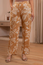 Juniper Mustard Floral Printed Co-Ord Set With Button Details | Grocsy