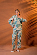 Juniper Women Relaxed Fit Floral Printed Co-Ord Set | Grocsy
