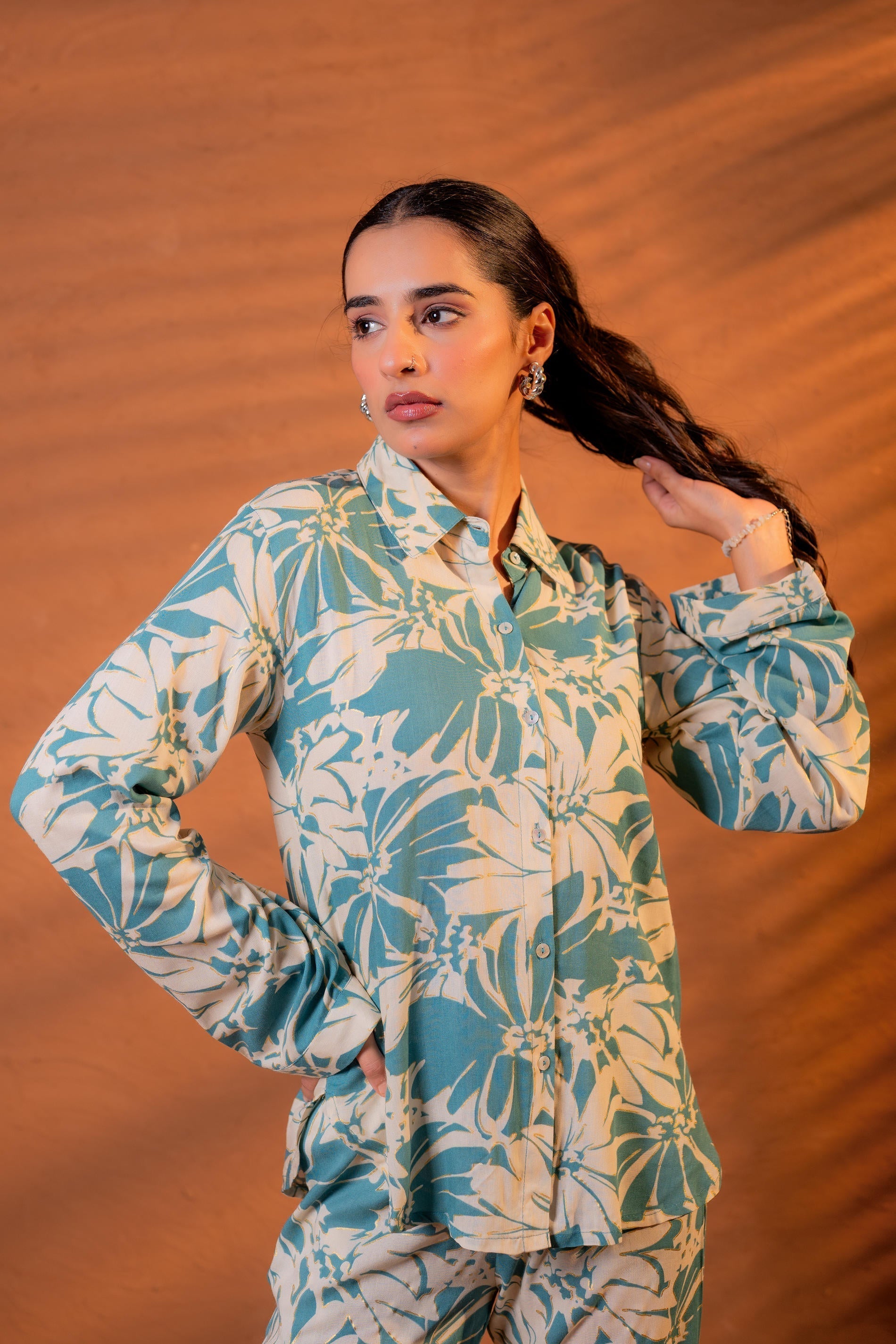 Juniper Women Relaxed Fit Floral Printed Co-Ord Set | Grocsy