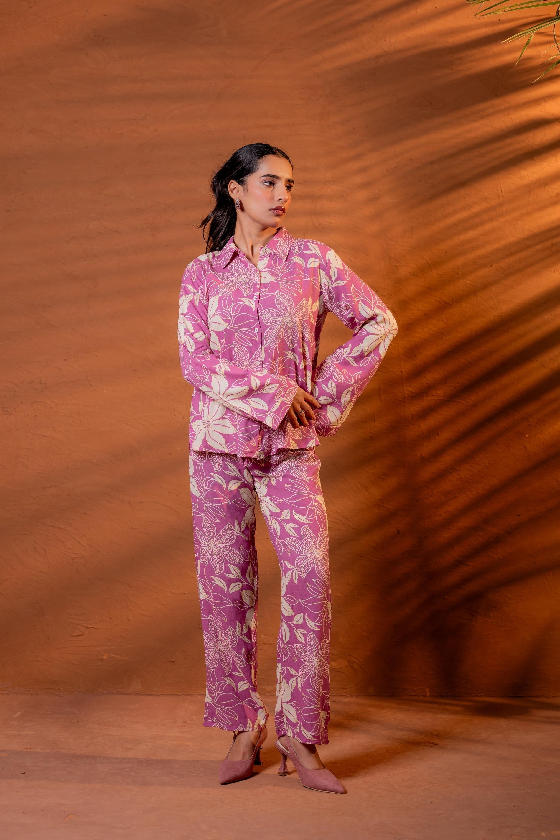 Juniper Women Relaxed Fit Floral Printed Co-Ord Set | Grocsy