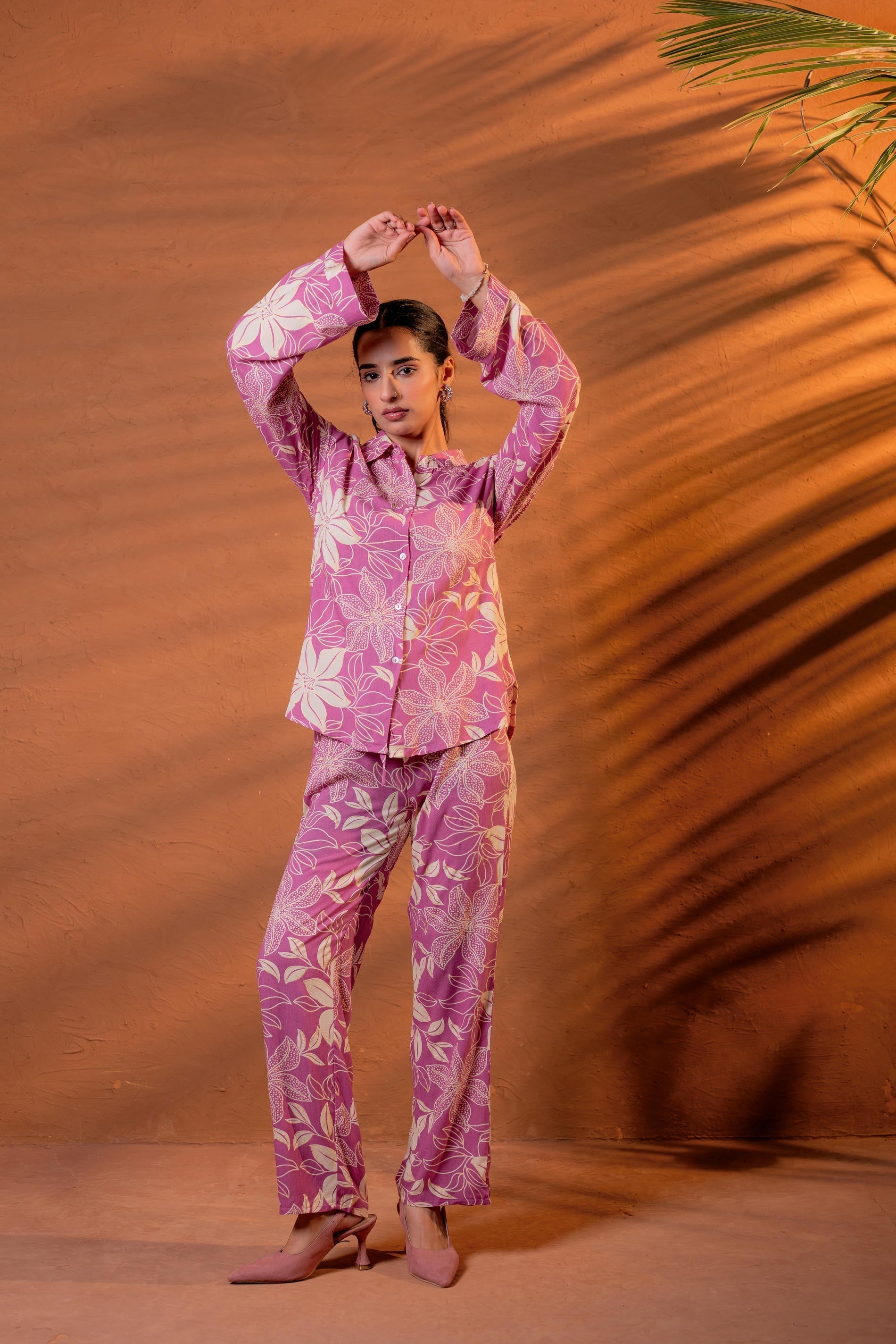 Juniper Women Relaxed Fit Floral Printed Co-Ord Set | Grocsy