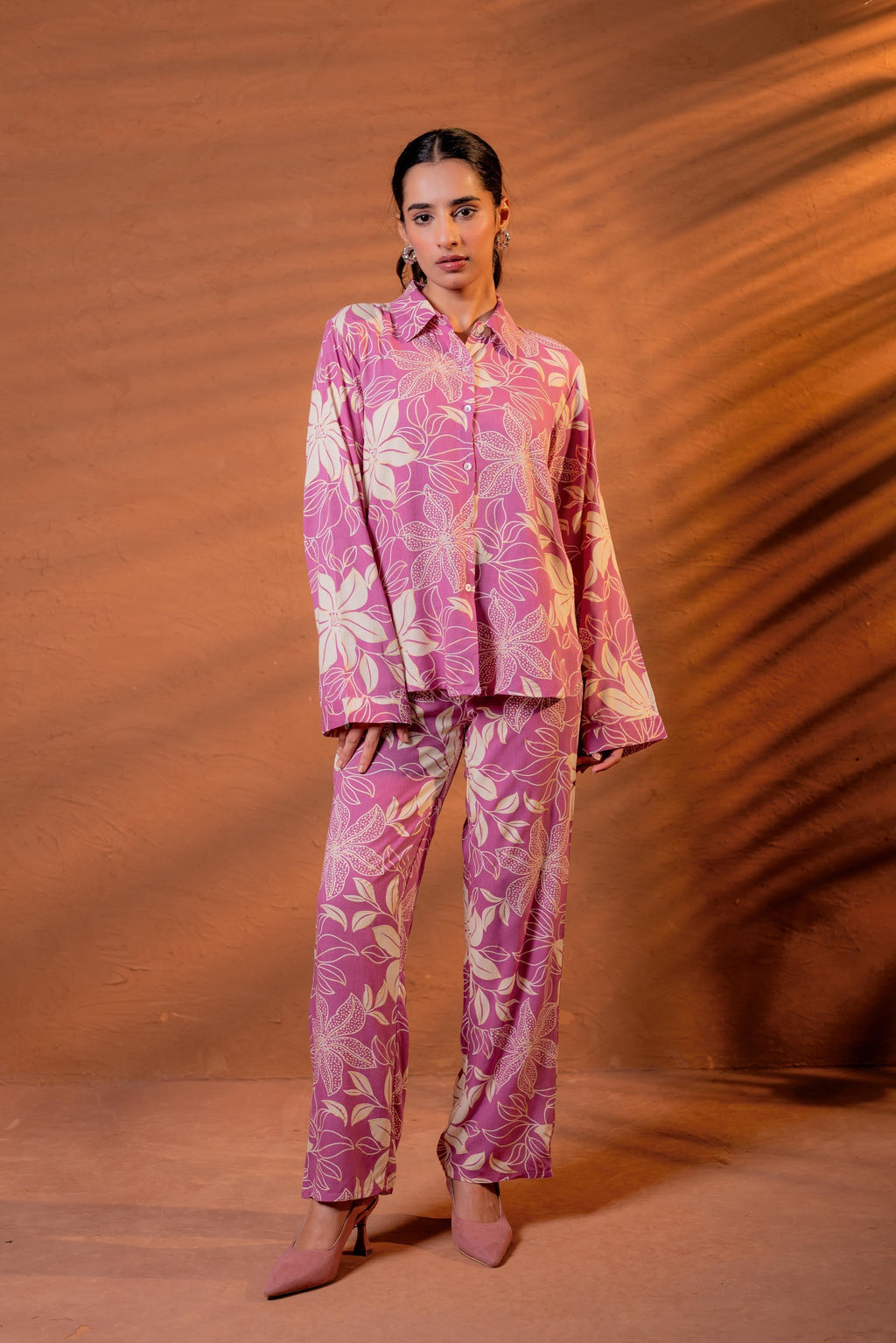 Juniper Women Relaxed Fit Floral Printed Co-Ord Set | Grocsy