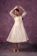 Juniper Ivory Noor A-Line Kurta | Grocsy