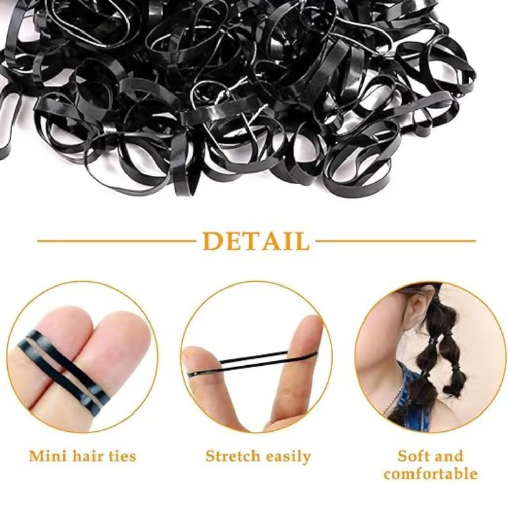 Bronson Professional Rubber Band Soft & Smooth Basic Everyday Wear Thin Elastics Stretchy Hair Tie | Grocsy