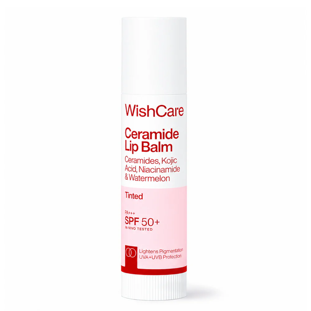 Wishcare Ceramide Lip Balm with SPF50 PA+++ - Tinted - Brightening Balm for Dark Lips with Kojic Acid & Niacinamide | Grocsy