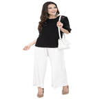 Lagi Women's White Solid Palazzo (PLZ04F) | Grocsy