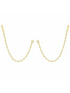 NVR Pearl Studded Classic Gold-Polished 1 Line Ear Chain Ear Cuff | Grocsy