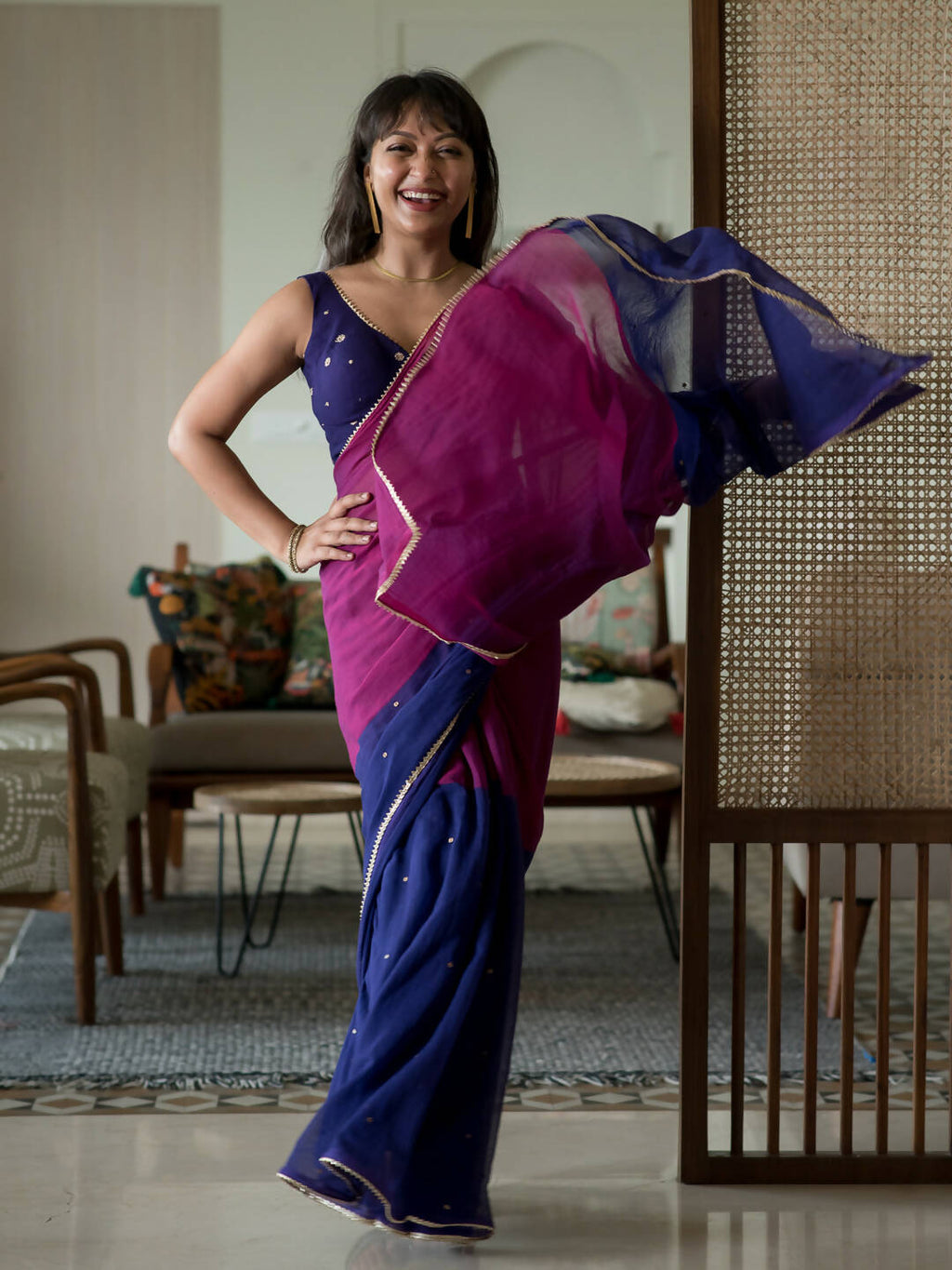 Suta Multi Color Woven Design Pure Cotton Saree | Grocsy