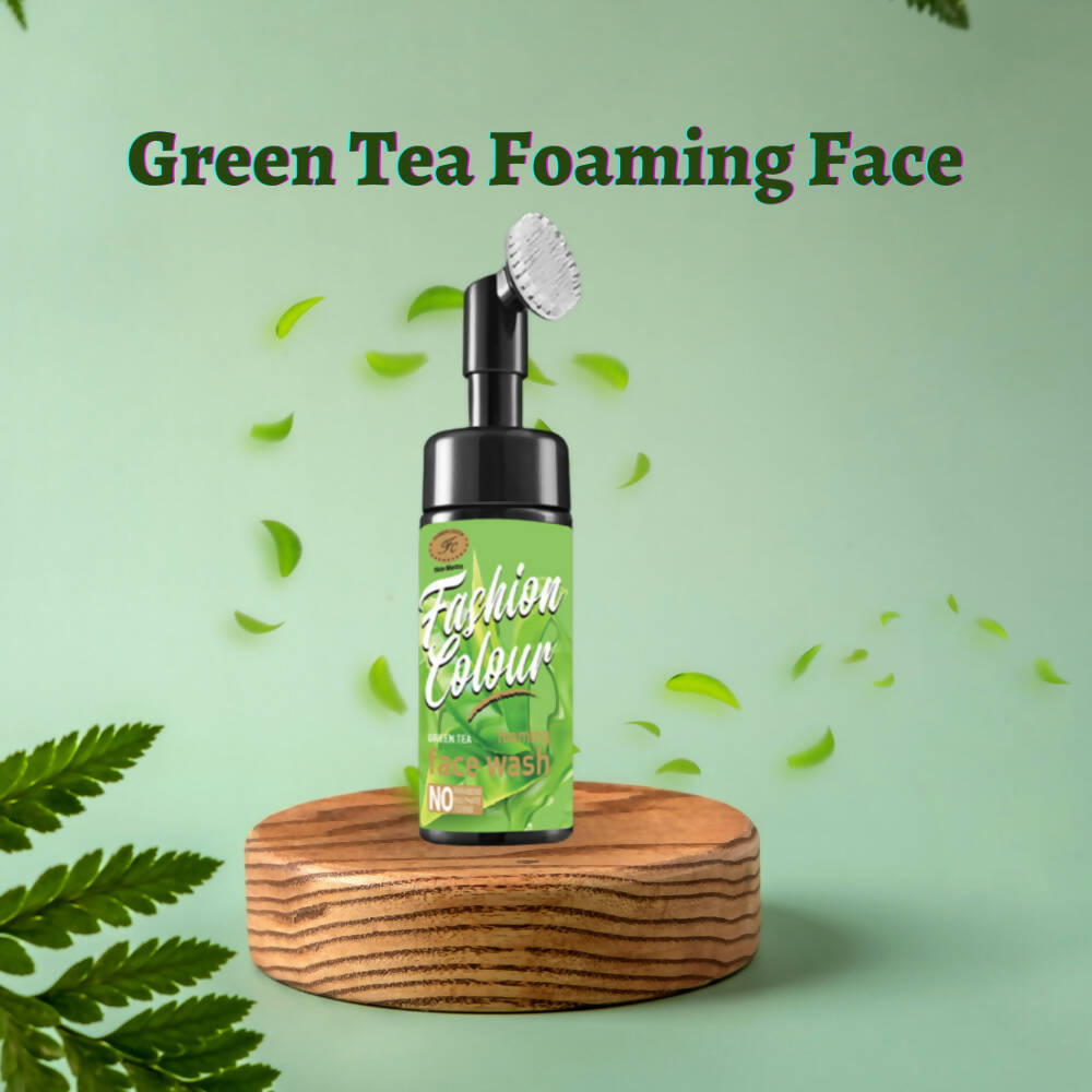 Fashion Colour Green Tea Foaming Face Wash | Grocsy