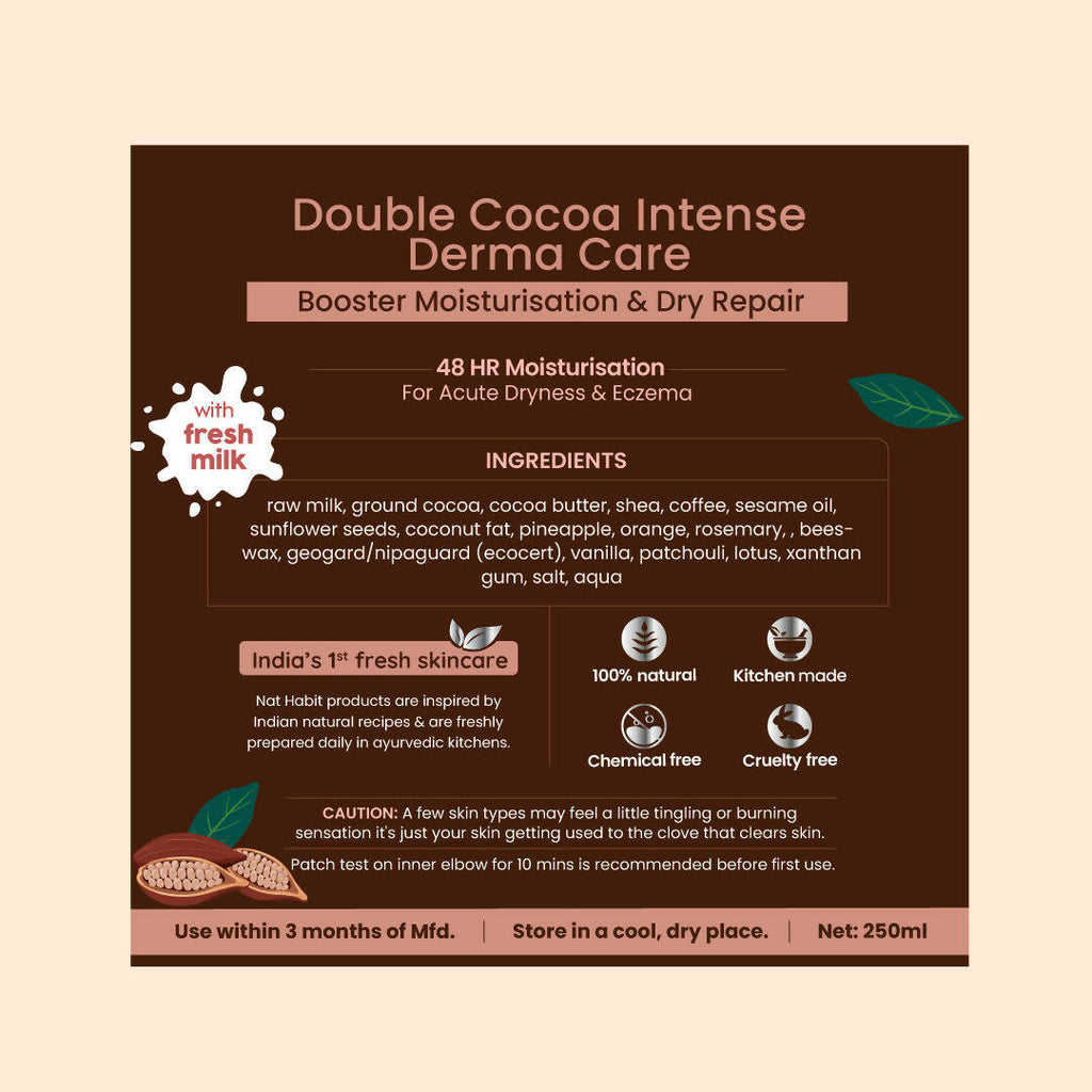 Nat Habit Double Cocoa Intense Derma Care Malai Lotion | Grocsy