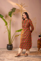 Juniper Geometric Printed Straight Kurta | Grocsy