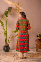 Juniper Geometric Printed Straight Kurta | Grocsy