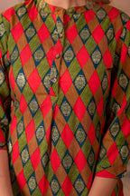 Juniper Geometric Printed Straight Kurta | Grocsy