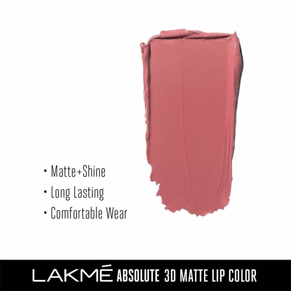 Lakme Absolute 3D Lipstick - Elegant Pink | Grocsy