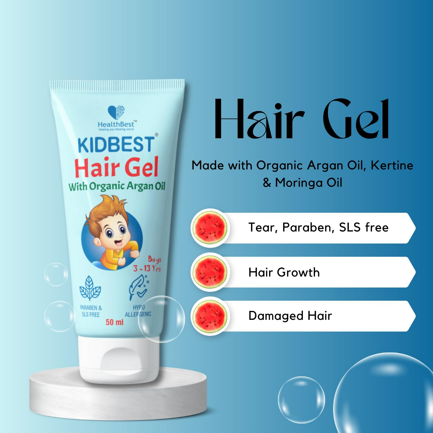 HealthBest Kids Hair Styling Gel | Grocsy