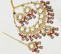Joban Fashion Hand Made High Quality Gold Plated Base Metal Alloy Kundan Stone Studded Kundan Jewellery Set | Grocsy