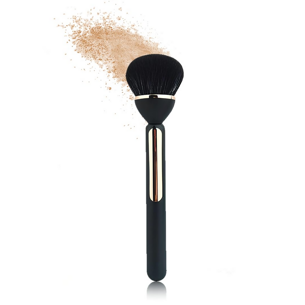 Gleva Multipurpose Professional Powder & Blush Cheek Brush - Black | Grocsy