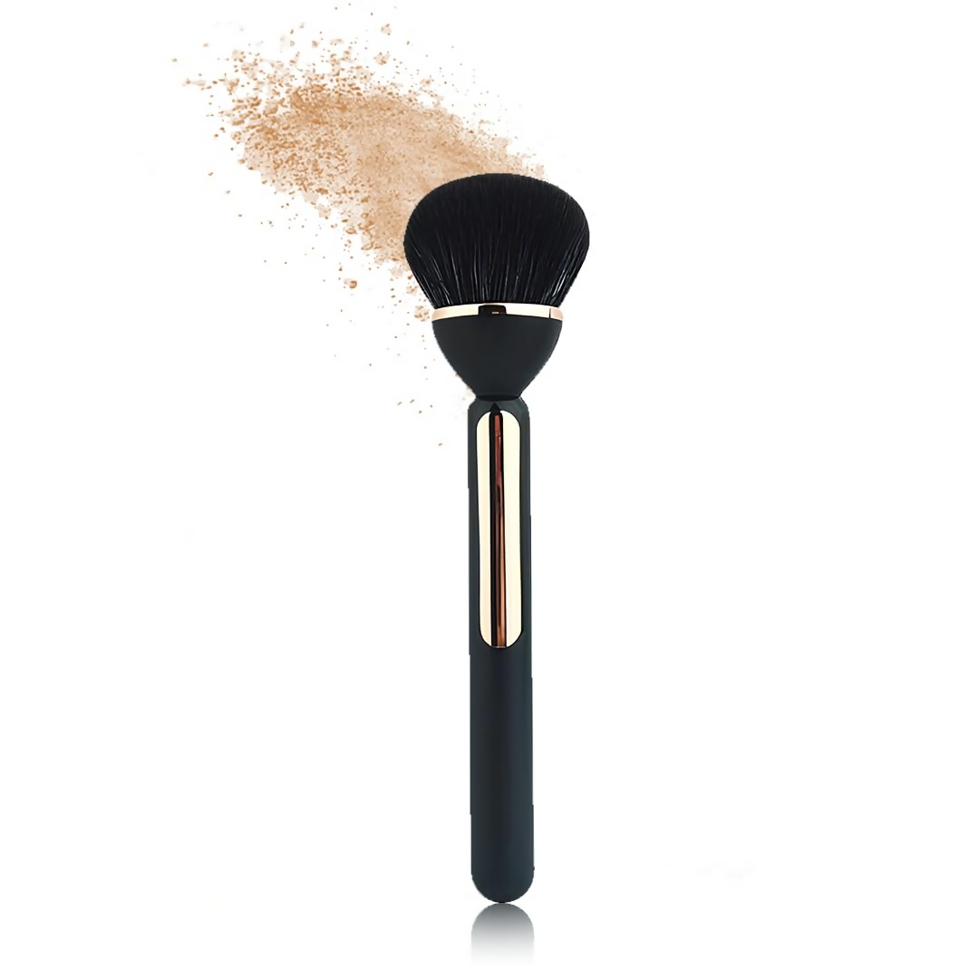 Gleva Multipurpose Professional Powder & Blush Cheek Brush - Black | Grocsy