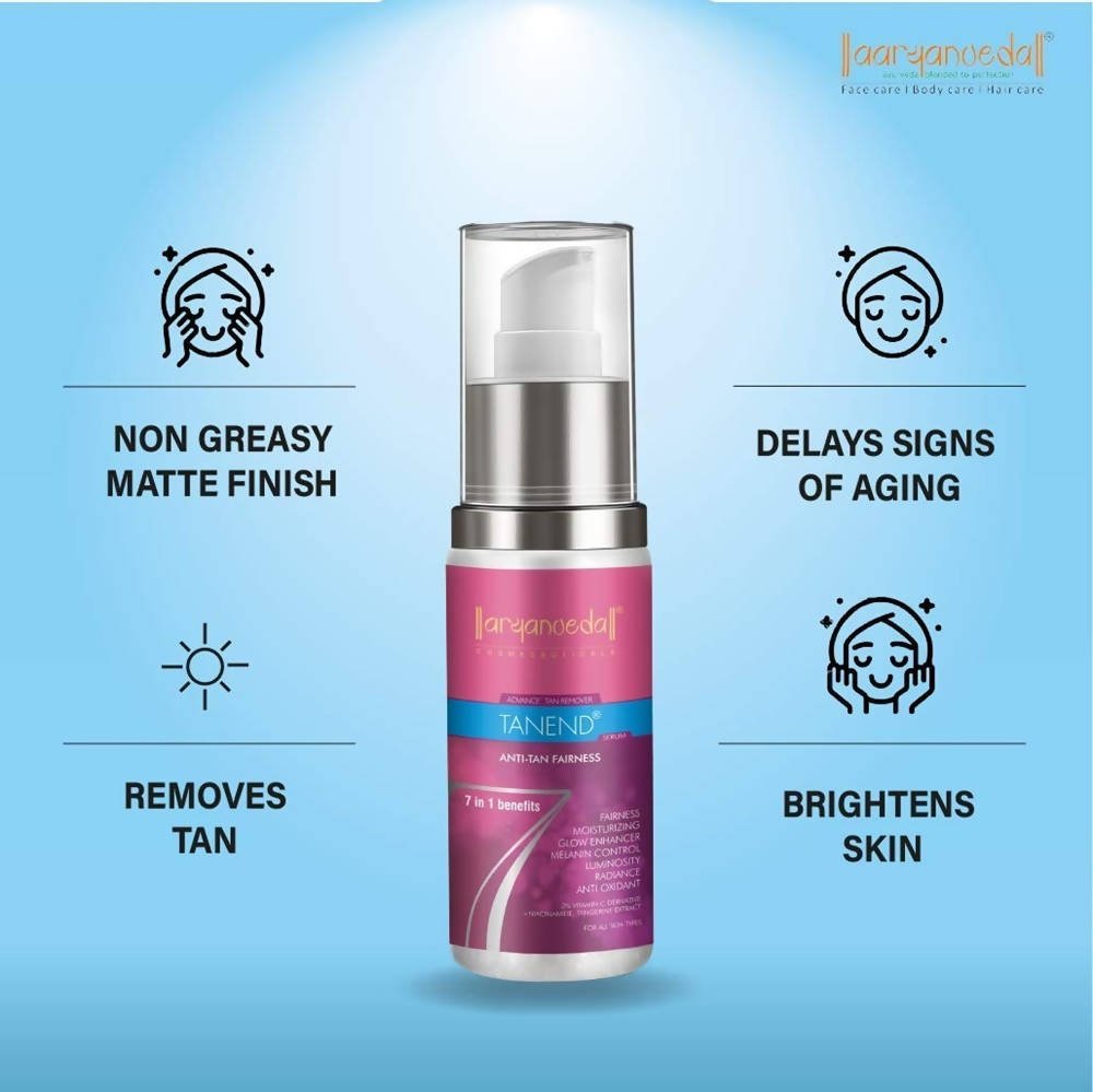 Aaryanveda Tanend Advance Tan Remover Serum | Grocsy
