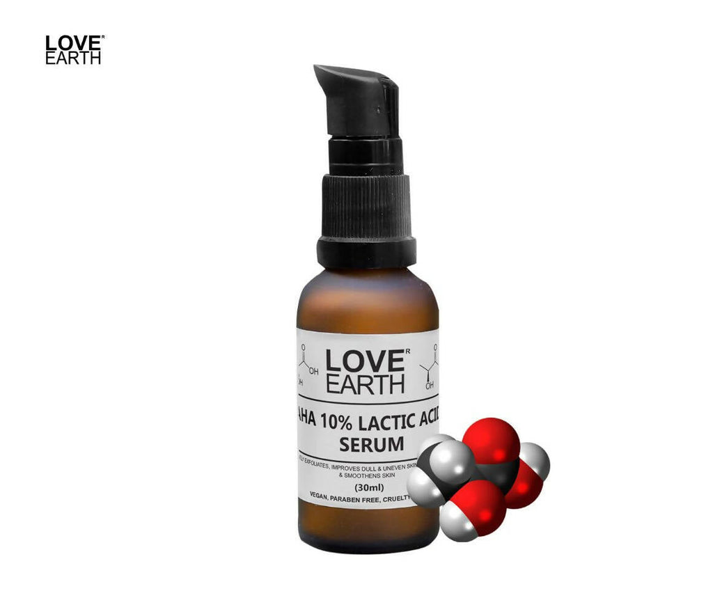 Love Earth AHA 10% Lactic Acid Serum | Grocsy