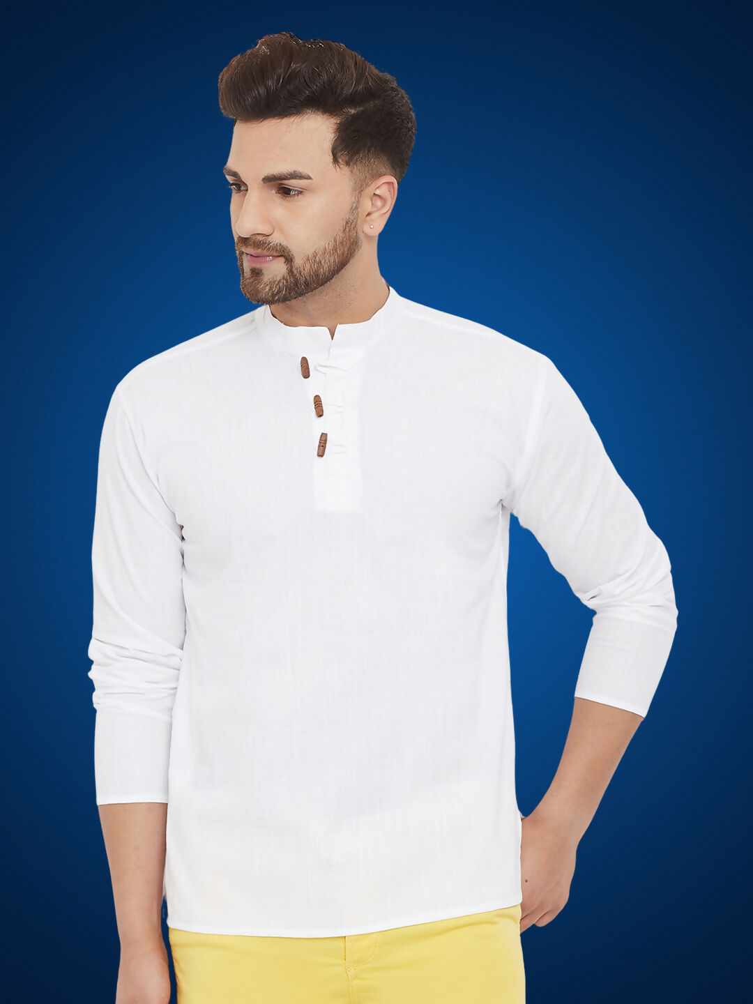 Even Apparels Men's Pure Cotton White Kurta | Grocsy